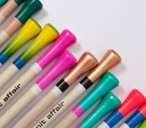 Knitting needles straight, colorful neon- knit affair