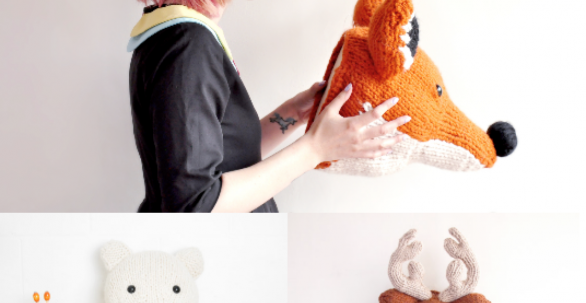 Throphy heads and other wild knitting pattern | Louise Walker