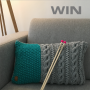 Giveaway Cushion & Knitting needles | Love for Wool & knit affair